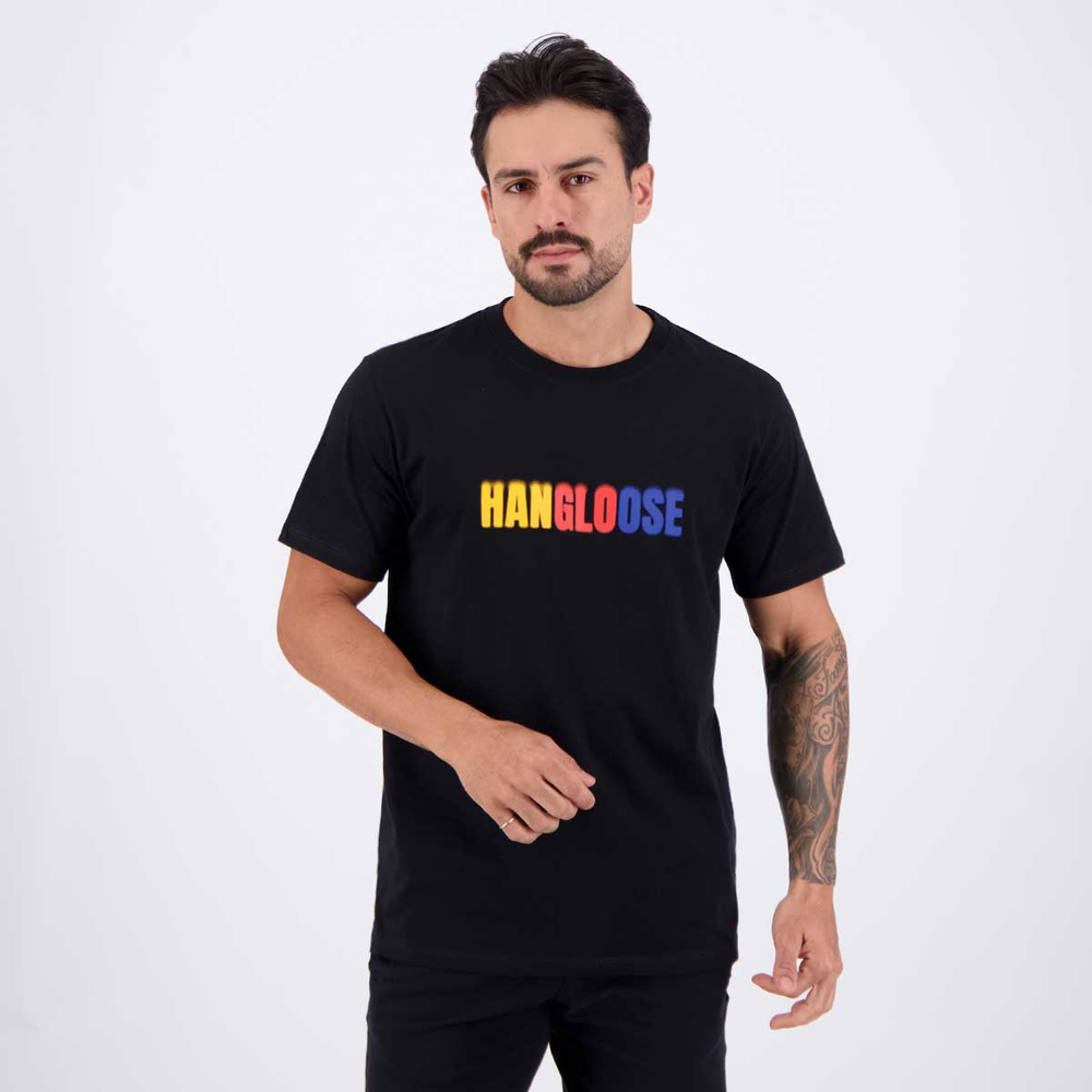 Camiseta Hang Loose MC Triple Preta Camiseta Hang Loose MC Triple Preta