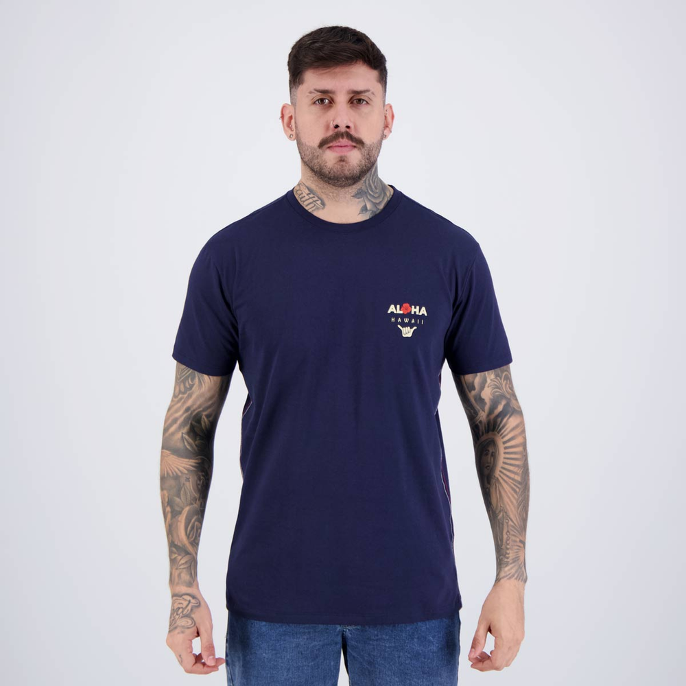 Camiseta Hang Loose Oahu Azul Marinho Camiseta Hang Loose Oahu Azul Marinho