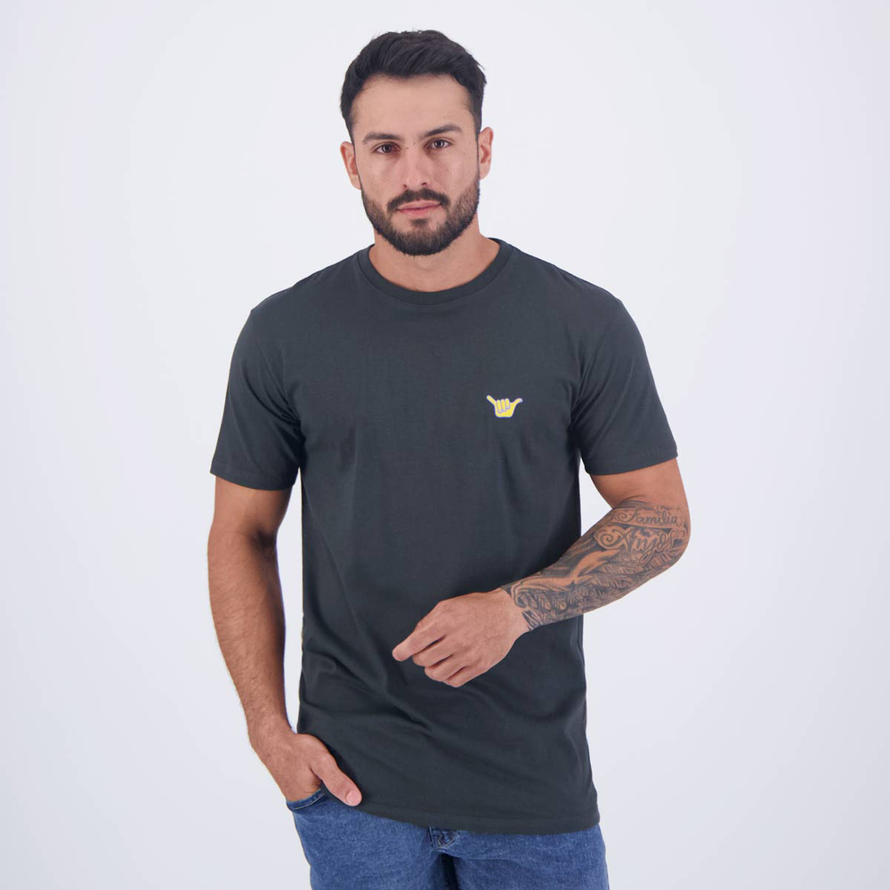 Camiseta Hang Loose Onshore Cinza Escuro Camiseta Hang Loose Onshore Cinza Escuro