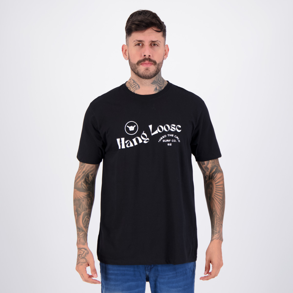 Camiseta Hang Loose Typo I Preta Camiseta Hang Loose Typo I Preta