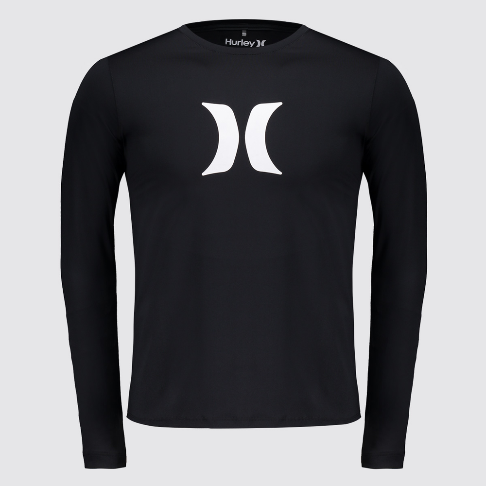 Camiseta Hurley Icon I Manga Longa Preta Camiseta Hurley Icon I Manga Longa Preta