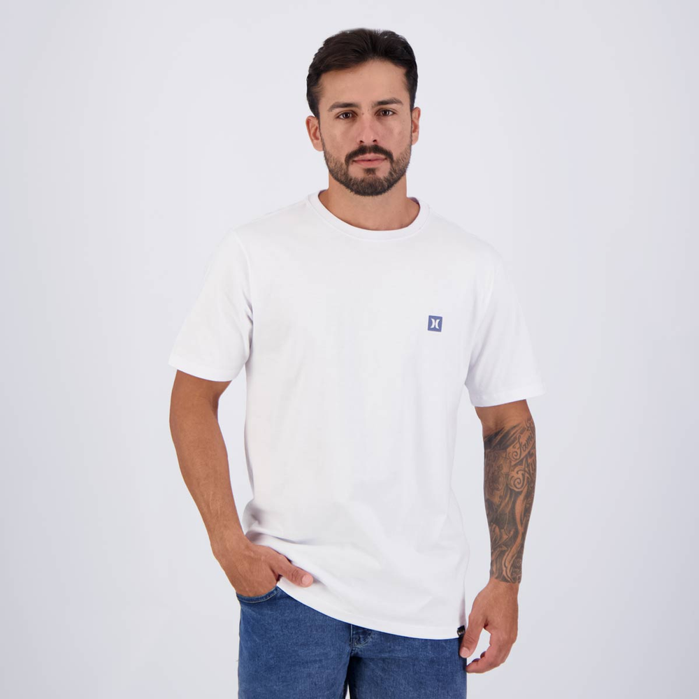 Camiseta Hurley Mini Icon Basic Branca Camiseta Hurley Mini Icon Basic Branca