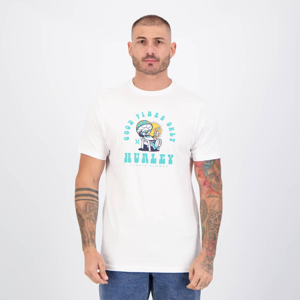 Camiseta Hurley Mushsun Branca Camiseta Hurley Mushsun Branca