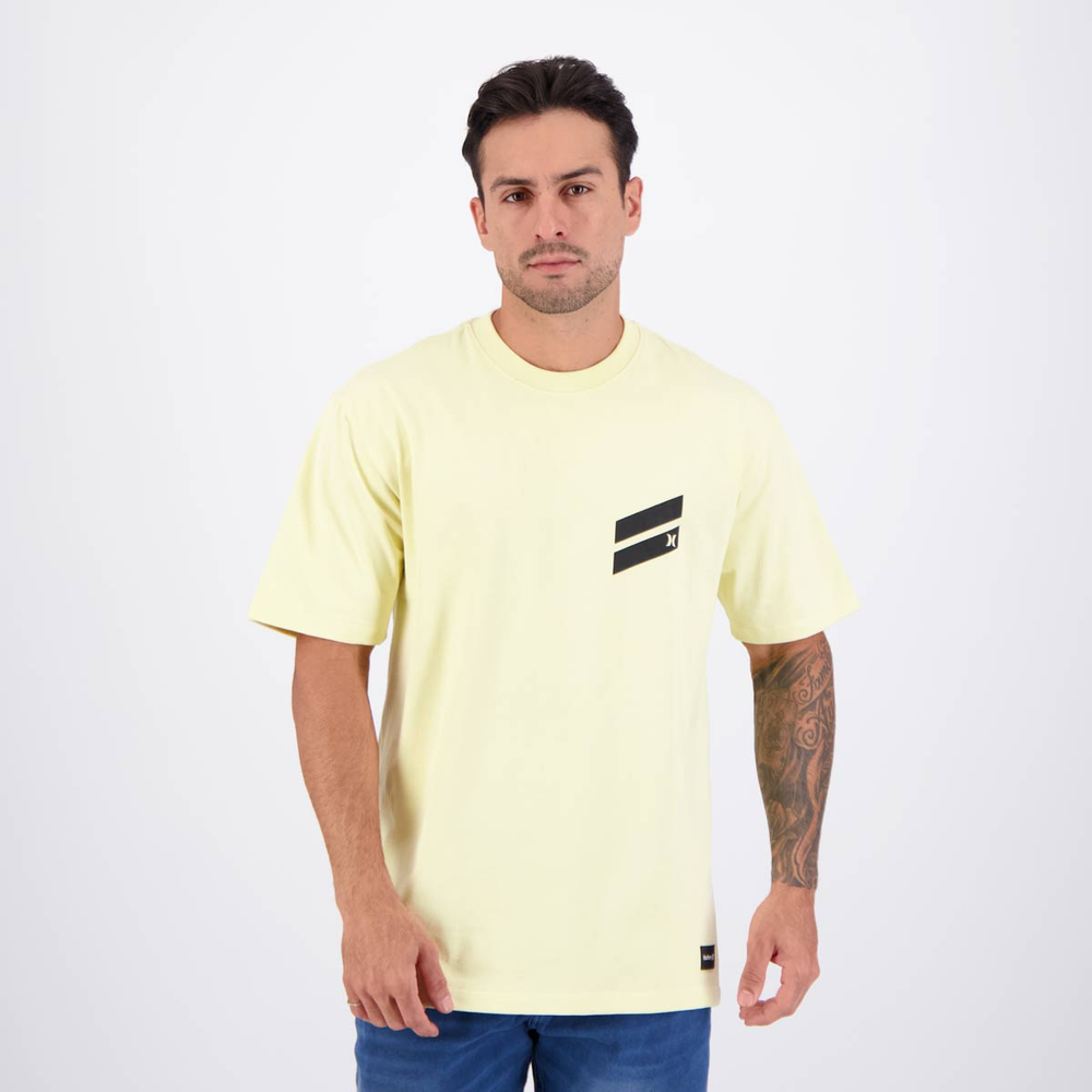 Camiseta Hurley Slash Amarela Camiseta Hurley Slash Amarela
