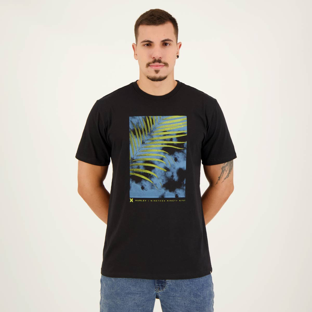 Camiseta Hurley Tropical Preta Camiseta Hurley Tropical Preta