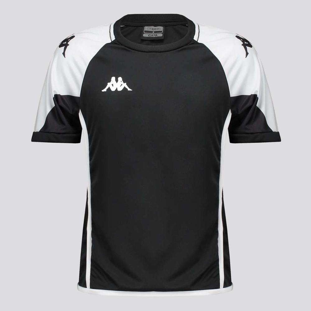 Camiseta Kappa Berlin Juvenil Preta e Branca Camiseta Kappa Berlin Juvenil Preta e Branca