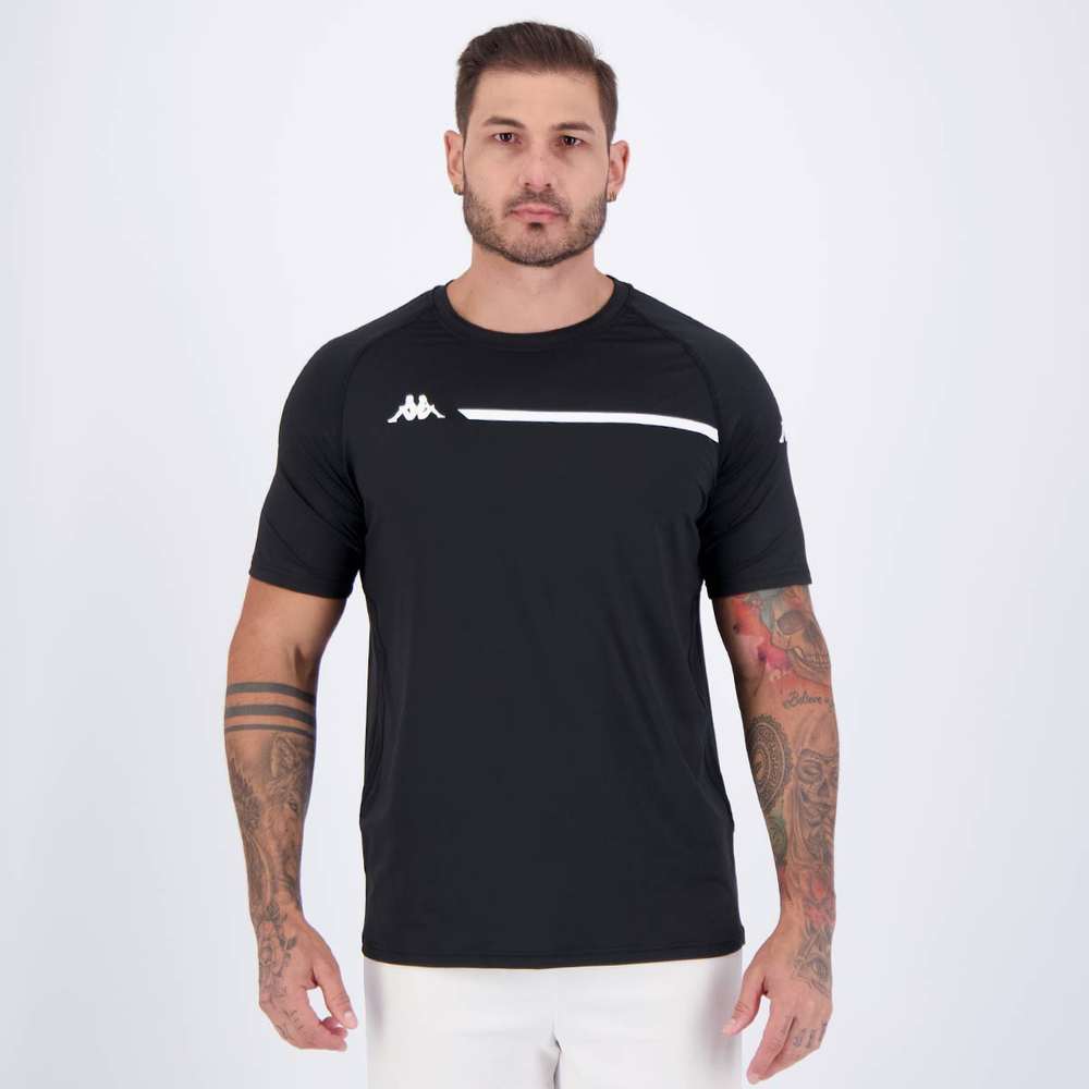 Camiseta Kappa Ecker Preta Camiseta Kappa Ecker Preta
