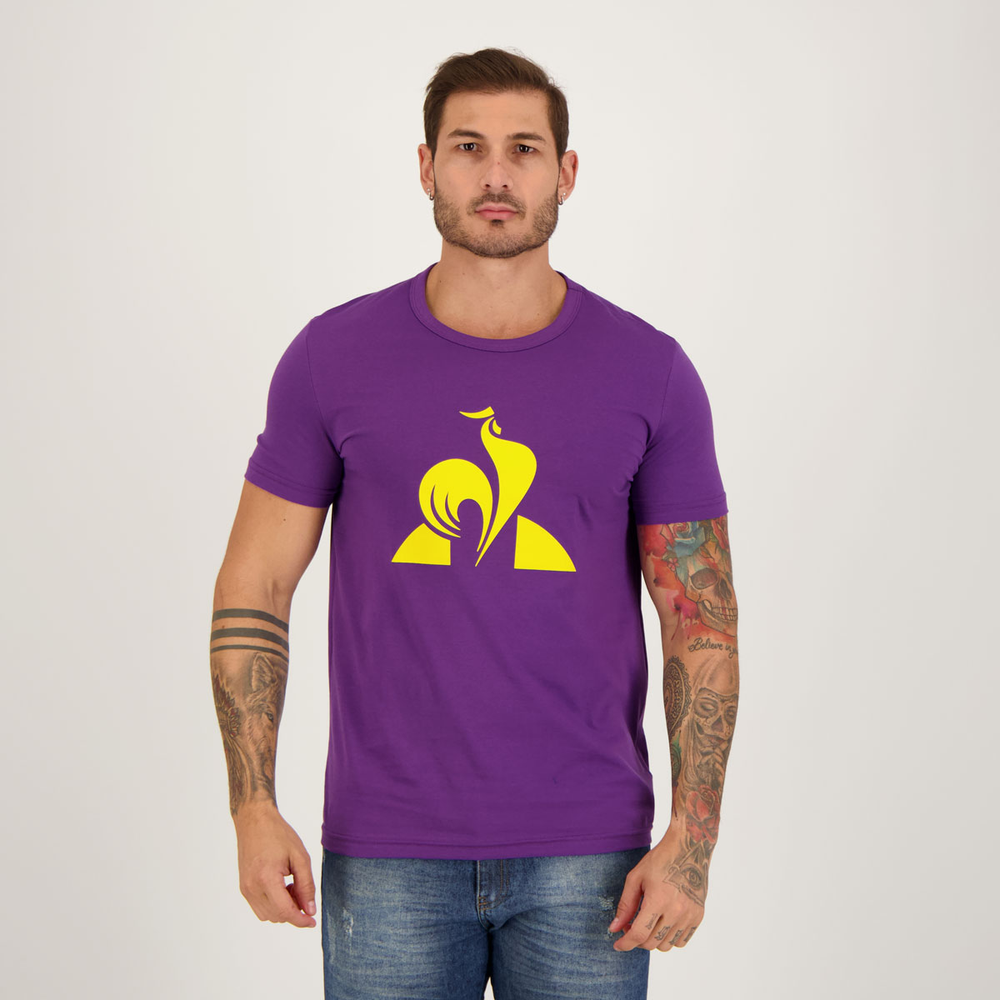 Camiseta Le Coq Sportif N 5 Logo Roxa Camiseta Le Coq Sportif N 5 Logo Roxa
