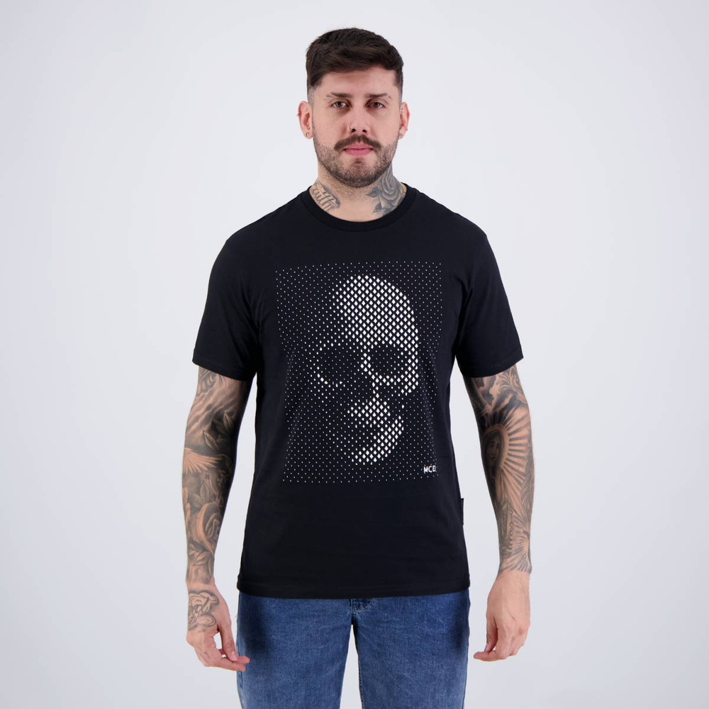 Camiseta MCD Caveira Relevo Preta Camiseta MCD Caveira Relevo Preta