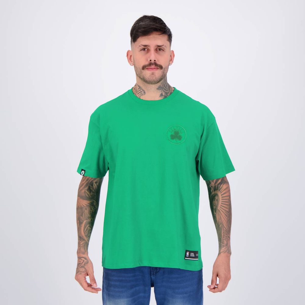 Camiseta NBA Boston Celtics Oversized Faux Emboss Verde Camiseta NBA Boston Celtics Oversized Faux Emboss Verde