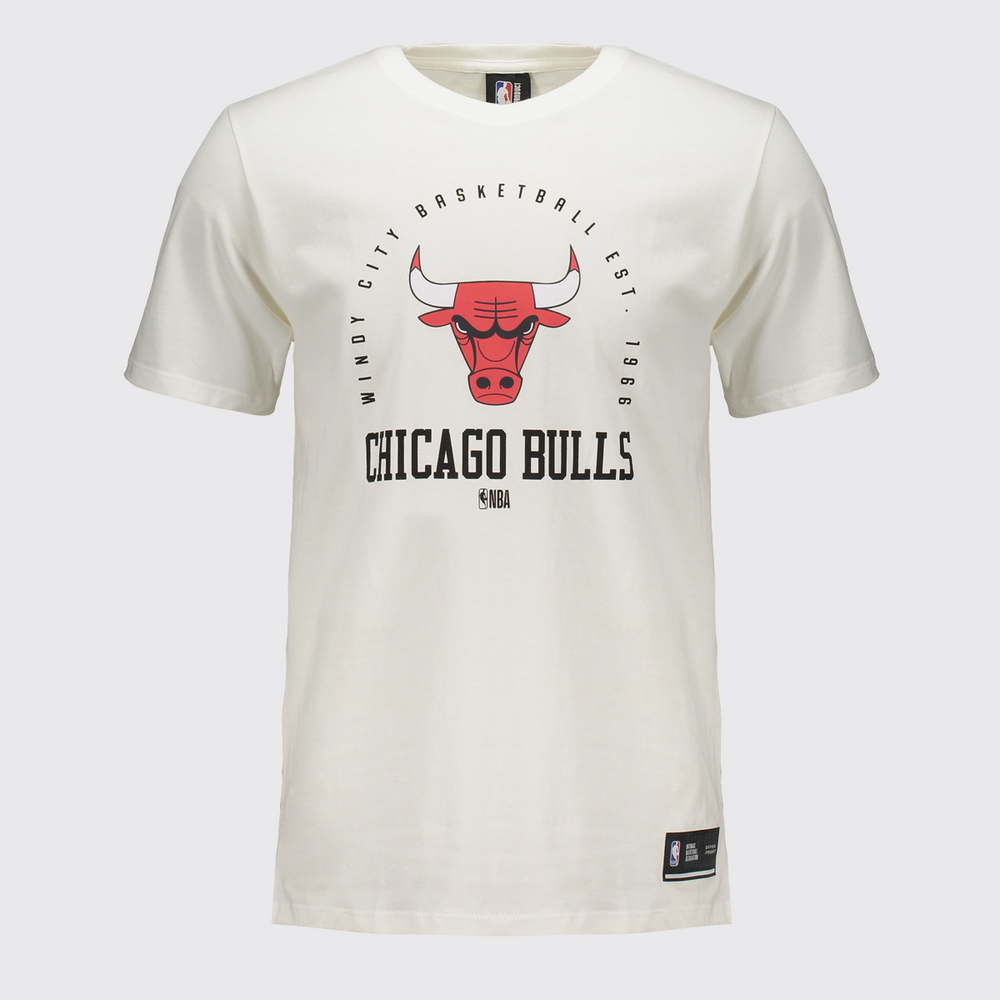 Camiseta NBA Chicago Bulls Logo Branca Camiseta NBA Chicago Bulls Logo Branca