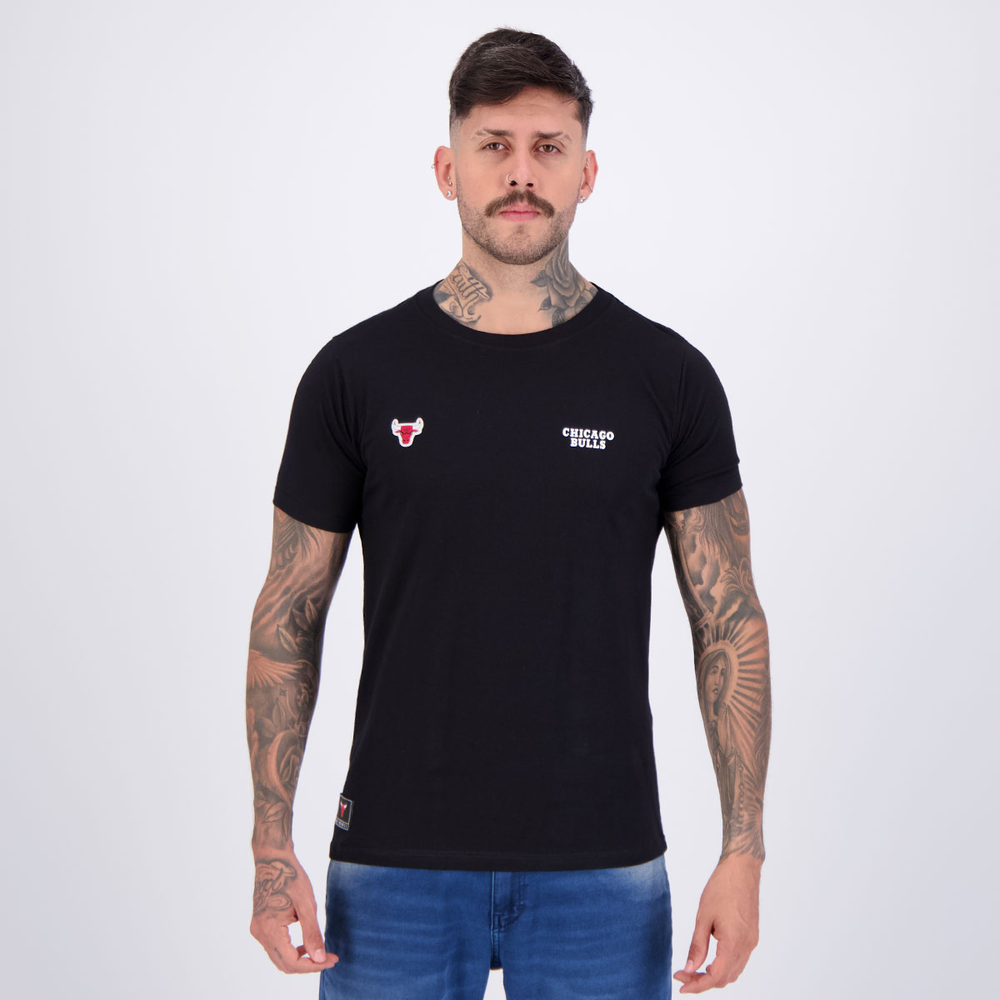 Camiseta NBA Chicago Bulls New Look Preta Camiseta NBA Chicago Bulls New Look Preta