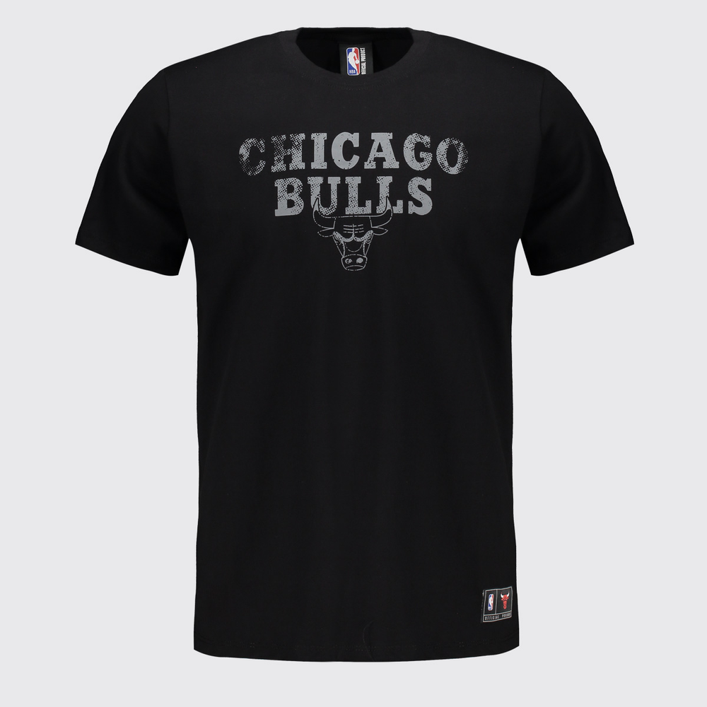 Camiseta NBA Chicago Bulls Script Preta Camiseta NBA Chicago Bulls Script Preta