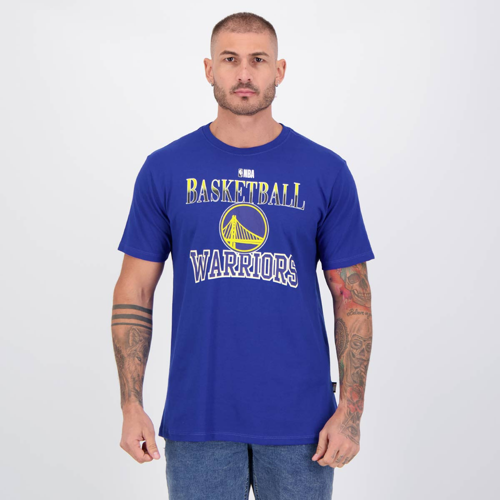 Camiseta NBA Golden State Warriors Logo Azul Camiseta NBA Golden State Warriors Logo Azul