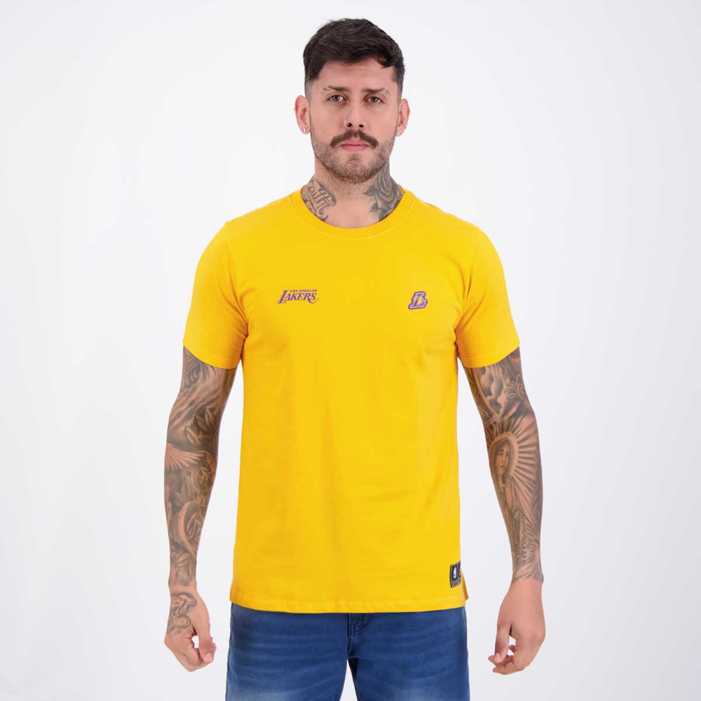 Camiseta NBA Los Angeles Lakers New Look Laranja Camiseta NBA Los Angeles Lakers New Look Laranja
