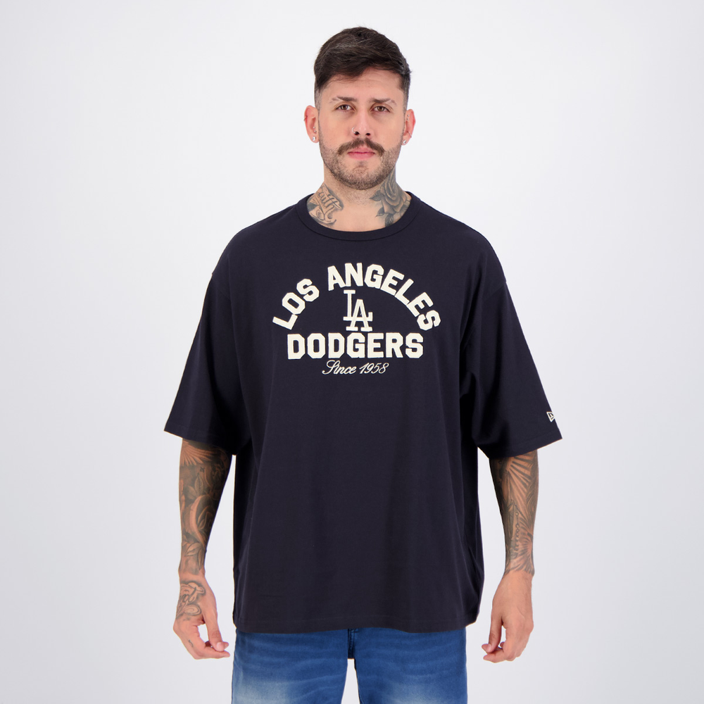 Camiseta New Era MLB Los Angeles Dodgers Heritage Marinho Camiseta New Era MLB Los Angeles Dodgers Heritage Marinho