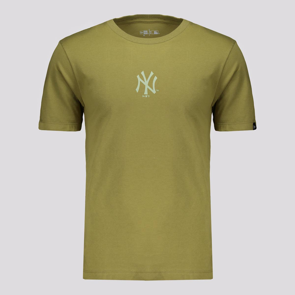 Camiseta New Era MLB New York Yankees Basica Verde Militar Camiseta New Era MLB New York Yankees Basica Verde Militar