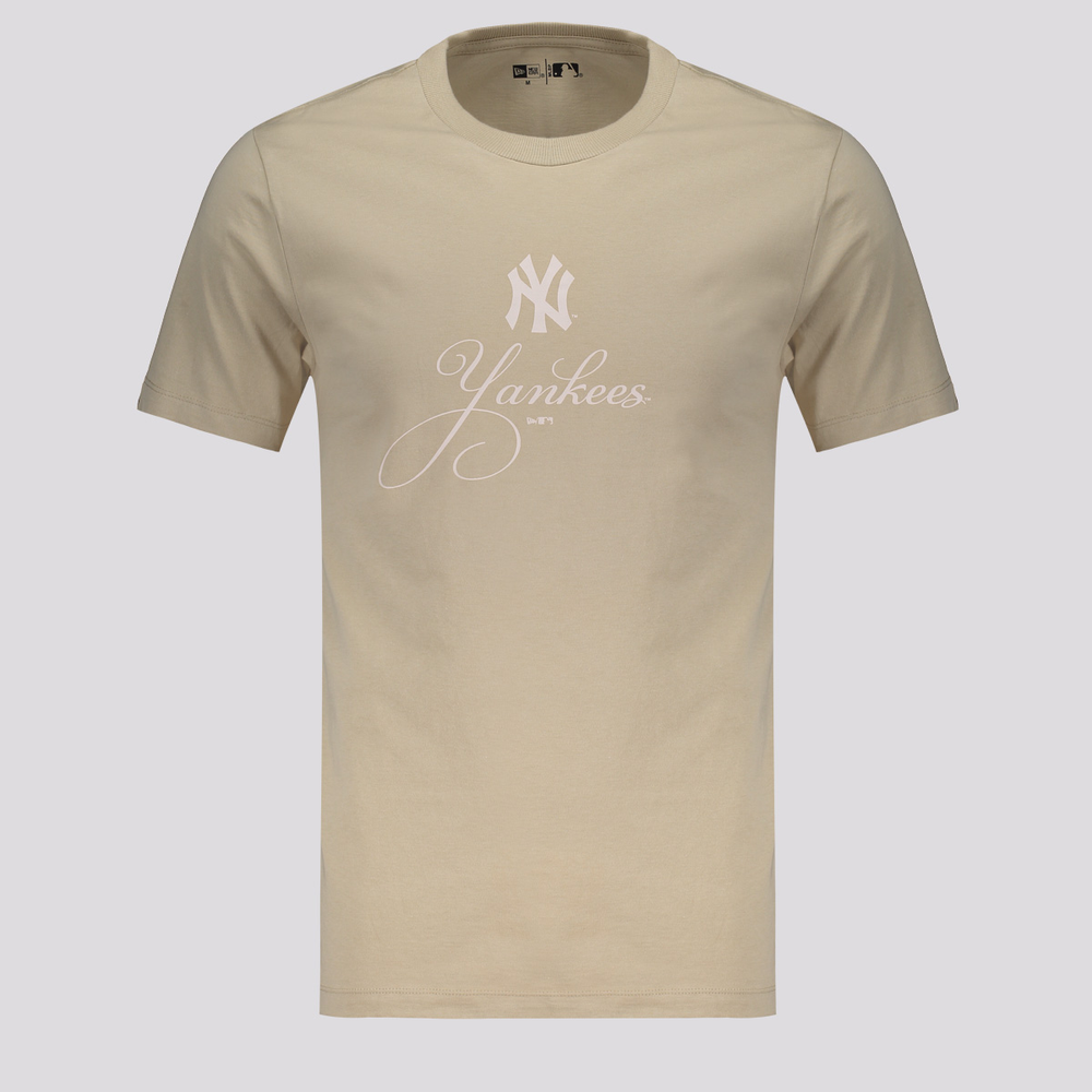 Camiseta New Era MLB New York Yankees Classic Bege Camiseta New Era MLB New York Yankees Classic Bege