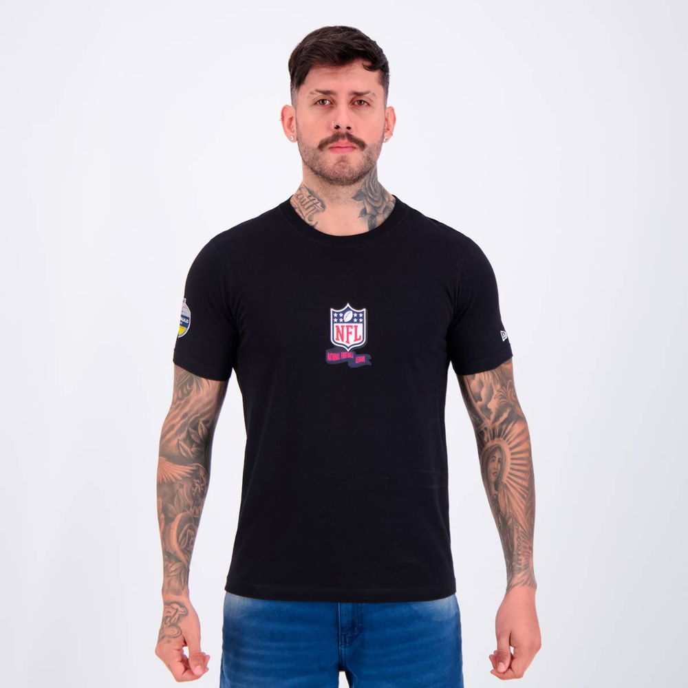 Camiseta New Era NFL Game Preta Camiseta New Era NFL Game Preta