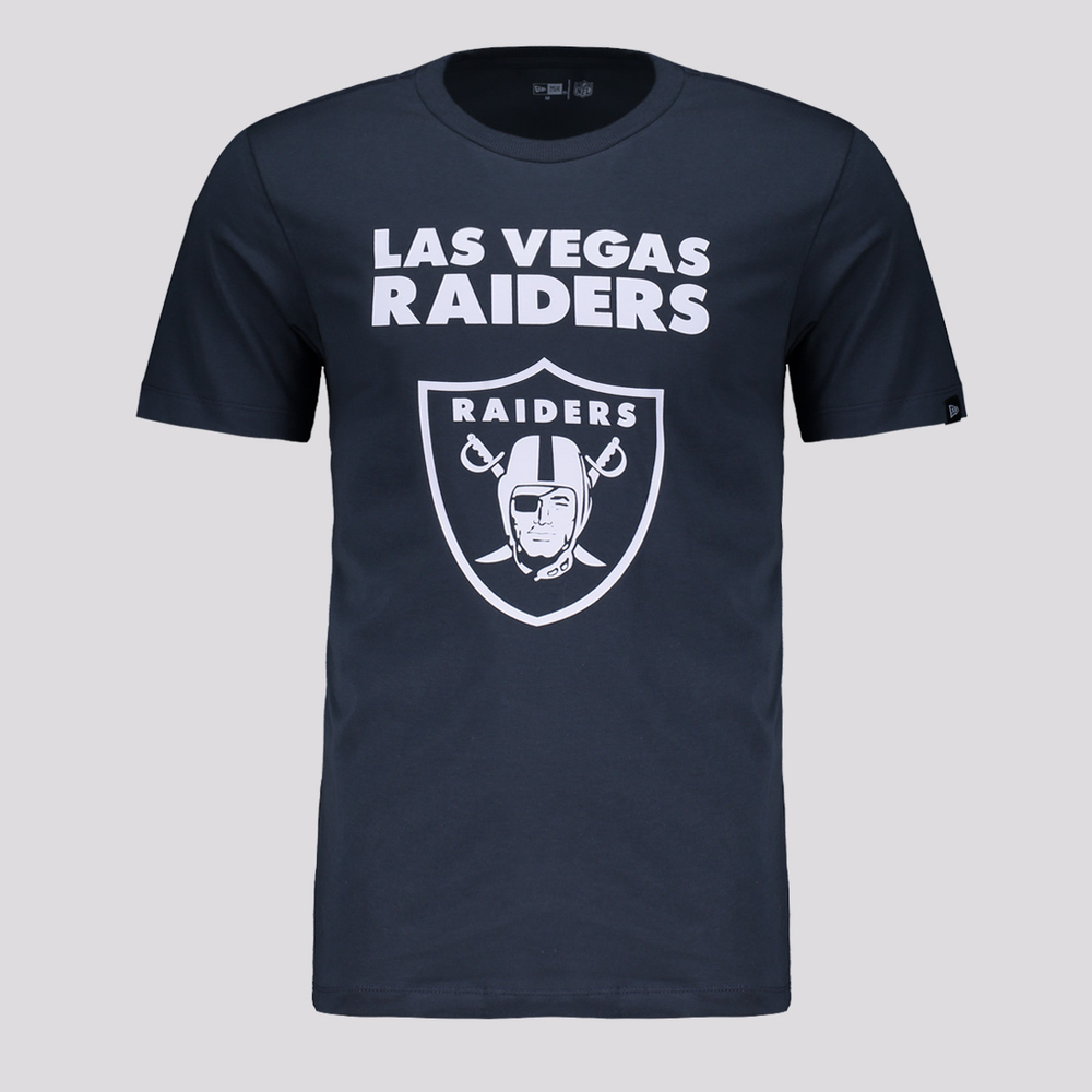 Camiseta New Era NFL Las Vegas Raiders Core Cinza Escuro Camiseta New Era NFL Las Vegas Raiders Core Cinza Escuro