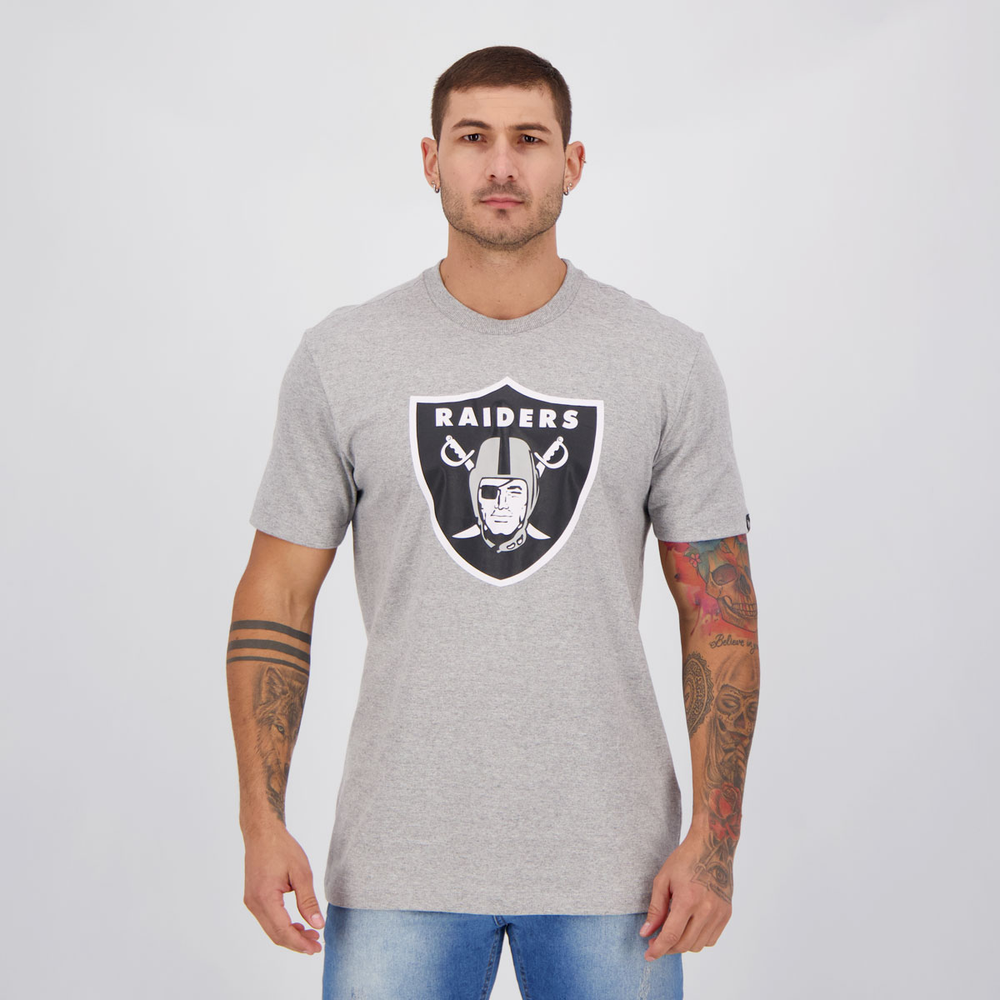Camiseta New Era NFL Las Vegas Raiders I Cinza Mes Camiseta New Era NFL Las Vegas Raiders I Cinza Mes