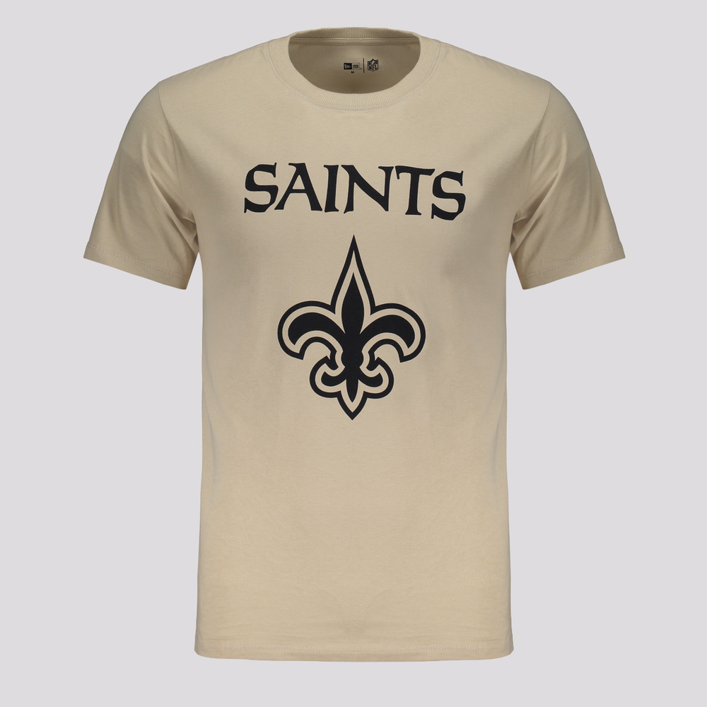 Camiseta New Era NFL New Orleans Saints Core Bege Camiseta New Era NFL New Orleans Saints Core Bege