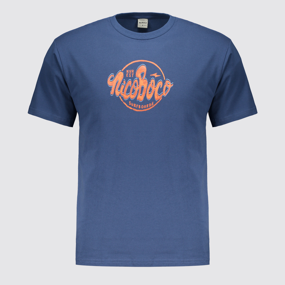Camiseta Nicoboco Básica Coral Azul