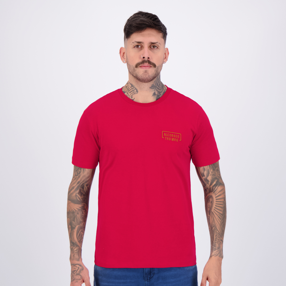 Camiseta Nicoboco Jungle Vermelho Camiseta Nicoboco Jungle Vermelho