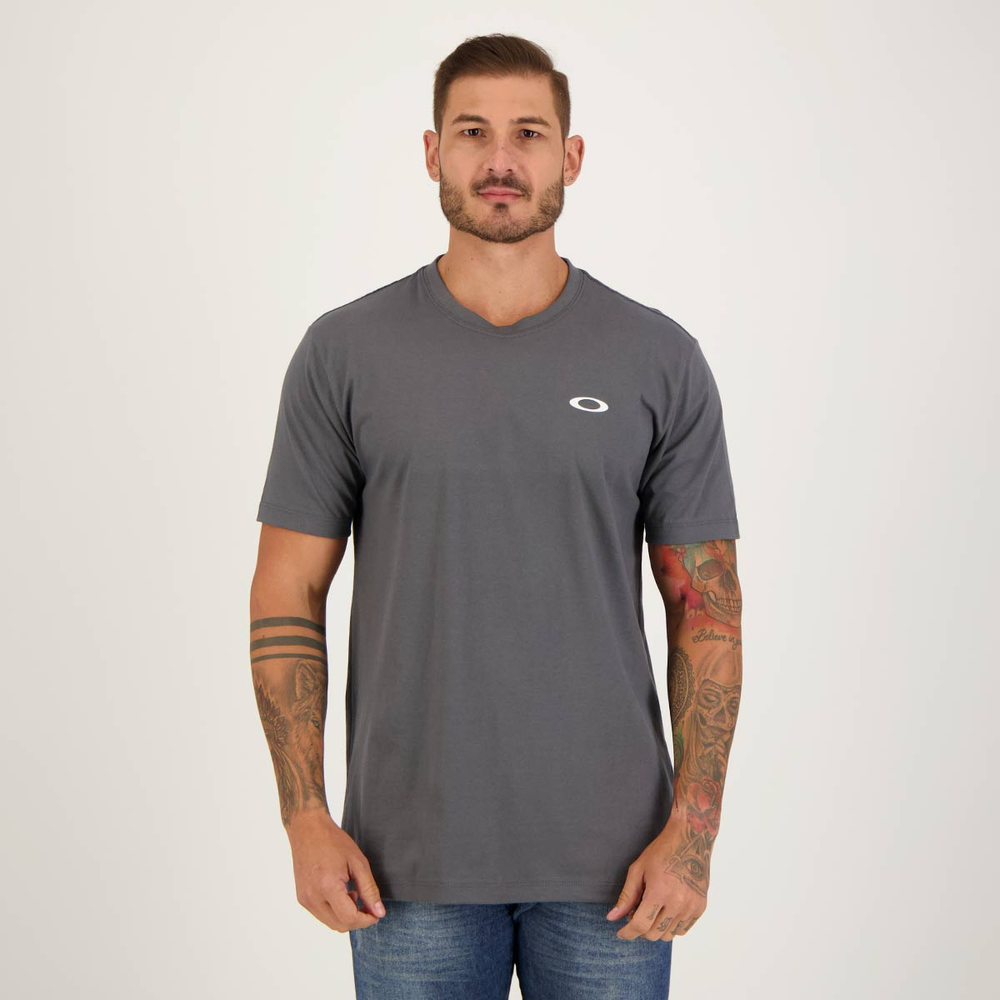 Camiseta Oakley Ellipse Tee Cinza Escuro Camiseta Oakley Ellipse Tee Cinza Escuro