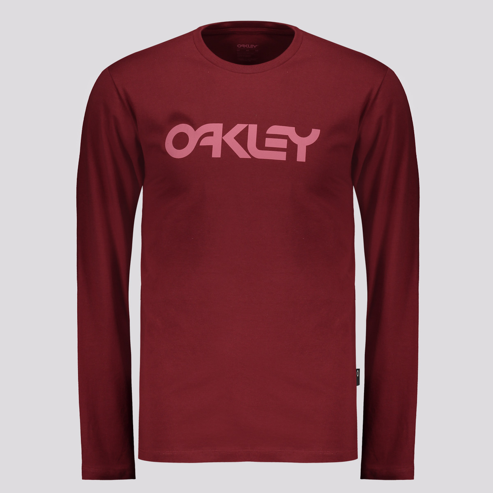 Camiseta Oakley Mark II Manga Longa Bordô Camiseta Oakley Mark II Manga Longa Bordô