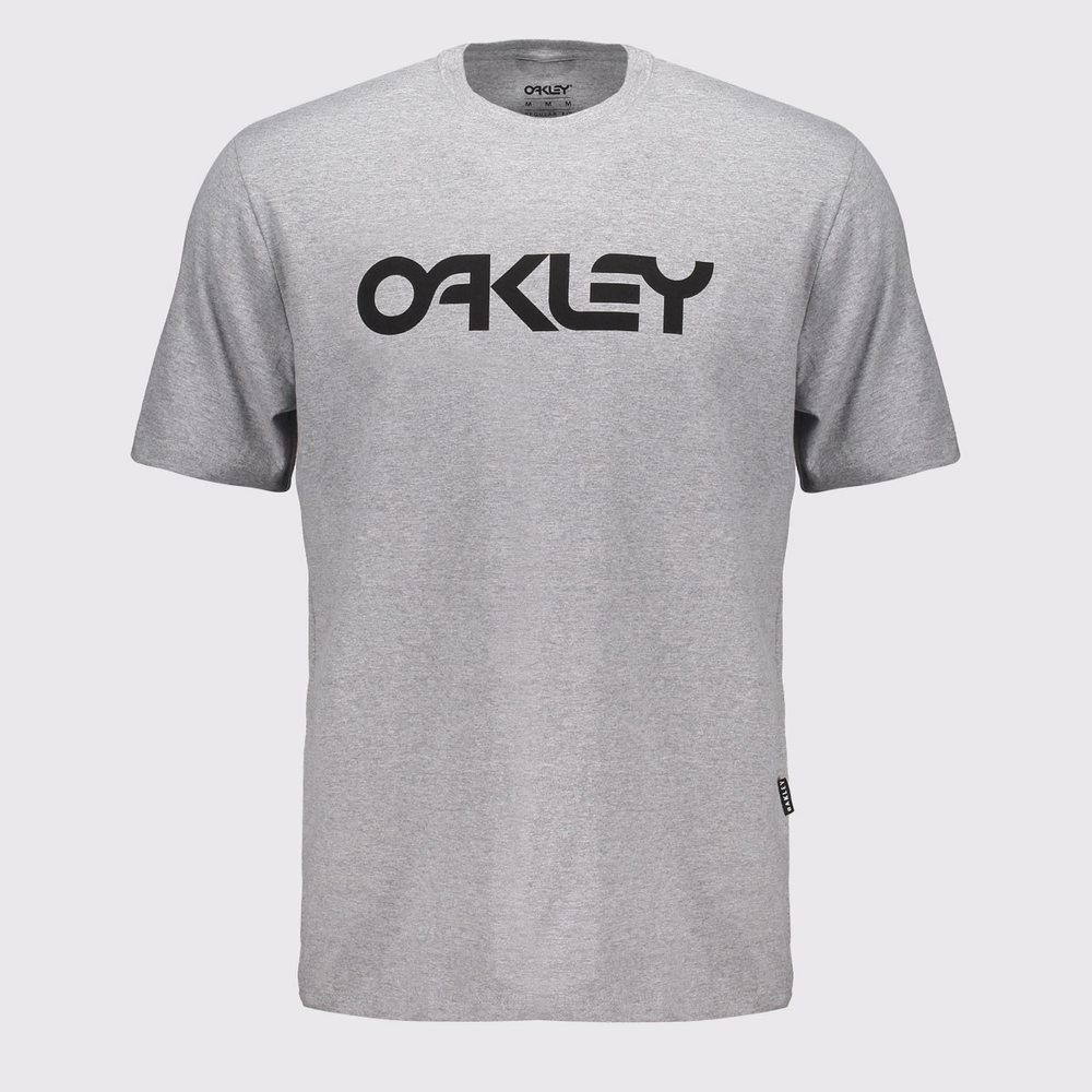 Camiseta Oakley Mark II SS Cinza Claro e Preta