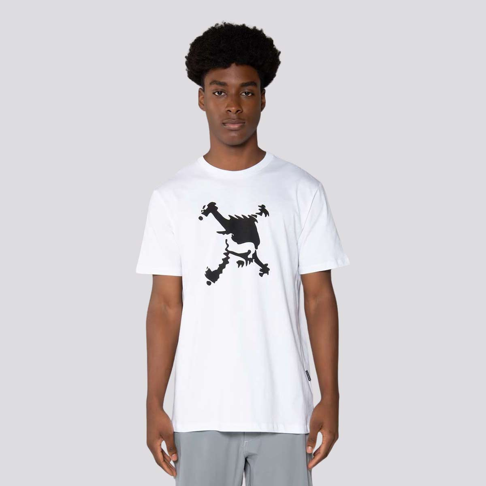 Camiseta Oakley Skull Heritage Logo Branca Camiseta Oakley Skull Heritage Logo Branca