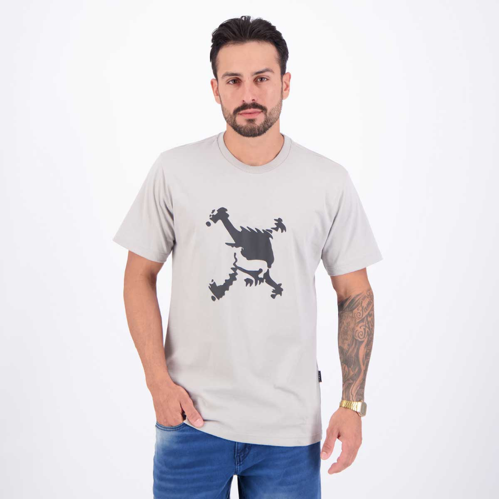 Camiseta Oakley Skull Heritage Logo Cinza Camiseta Oakley Skull Heritage Logo Cinza