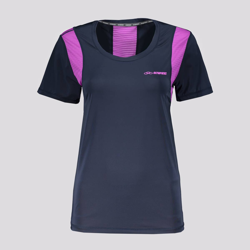 Camiseta Olympikus Recortes Feminina Marinho