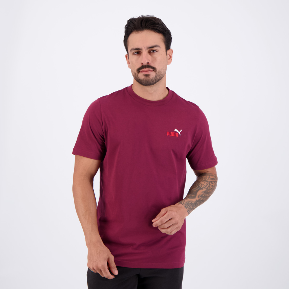 Camiseta Puma ESS 2 Color Small No. 1 Bordô