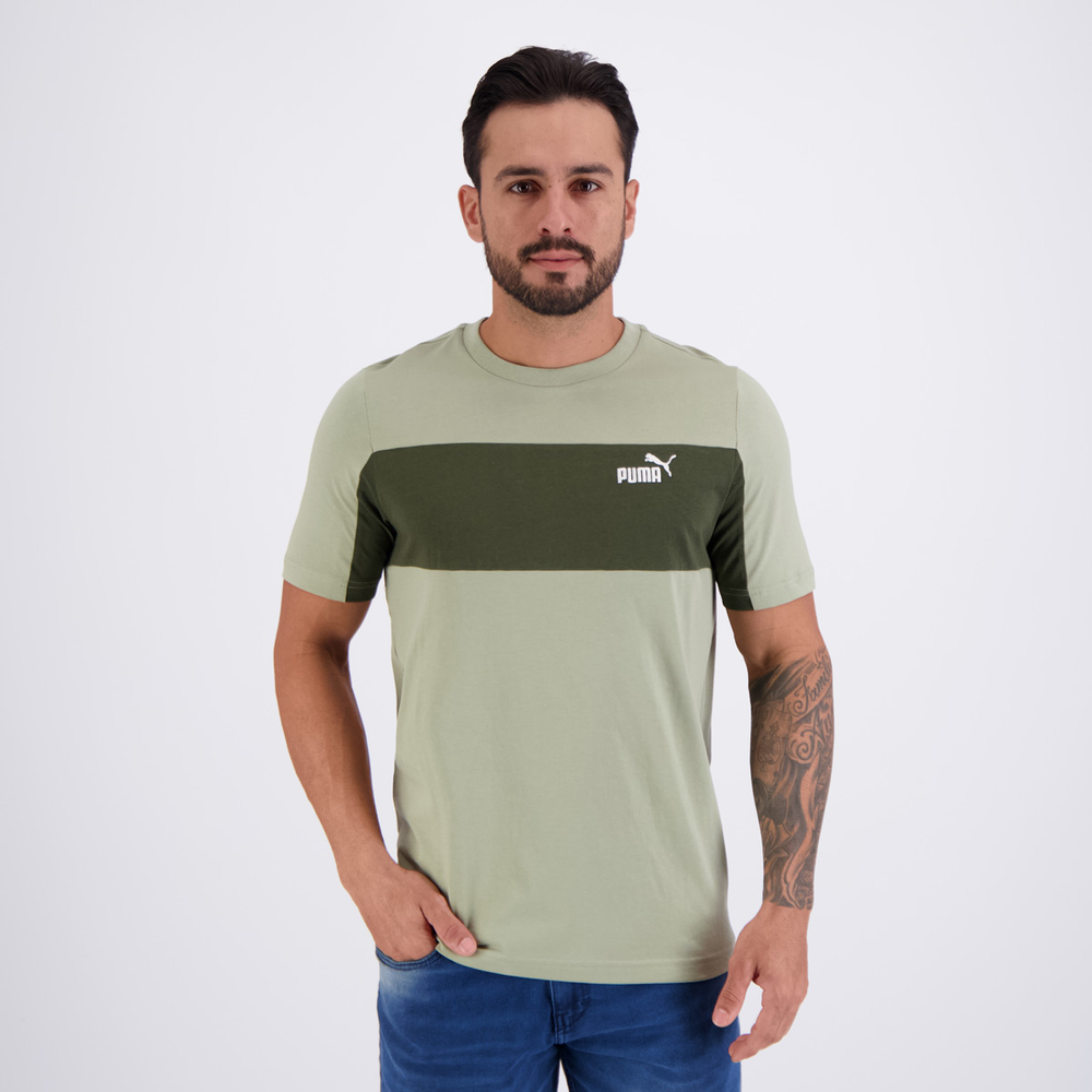 Camiseta Puma Ess Block Tee Verde