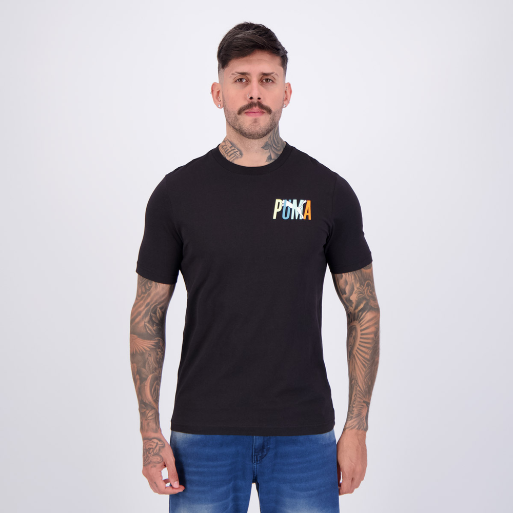 Camiseta Puma Essential Graphics Multicolored - Masculina Camiseta Puma Essential Graphics Multicolored - Masculina