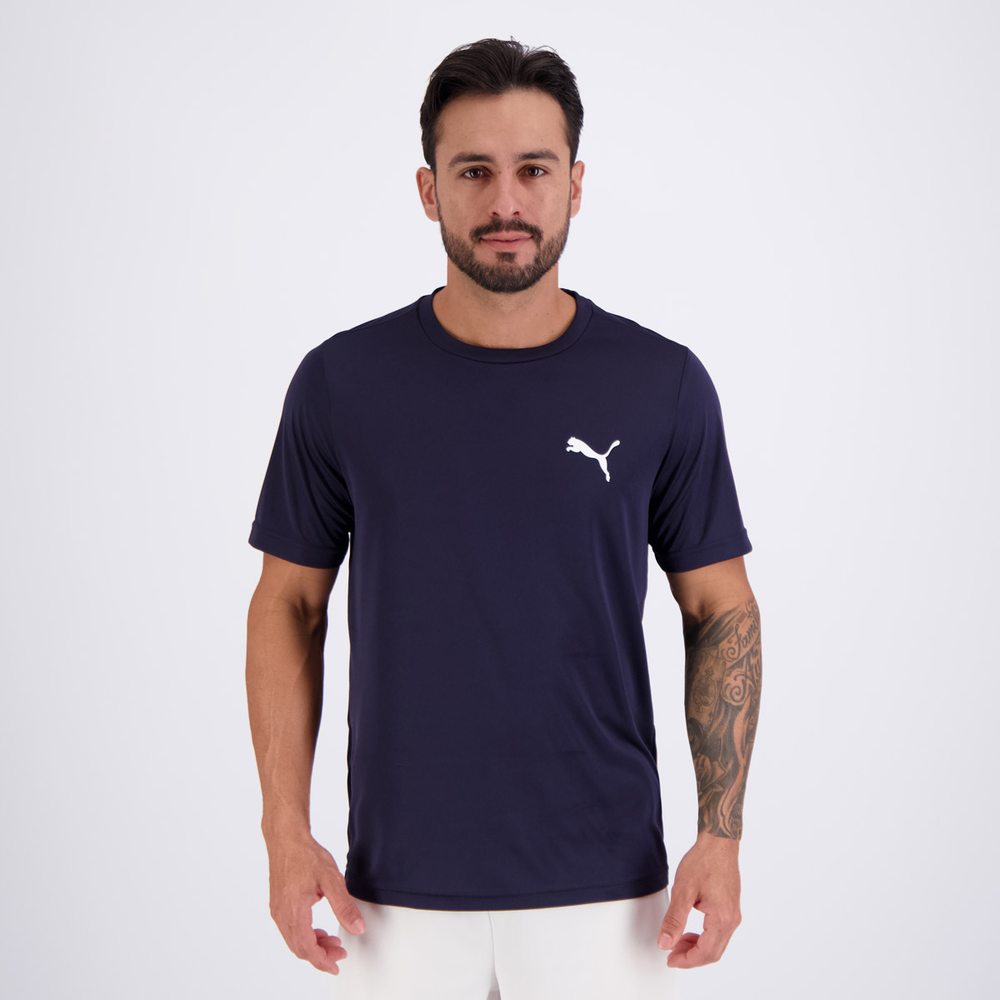 Camiseta Puma ESS Mini Logo II Azul Camiseta Puma ESS Mini Logo II Azul