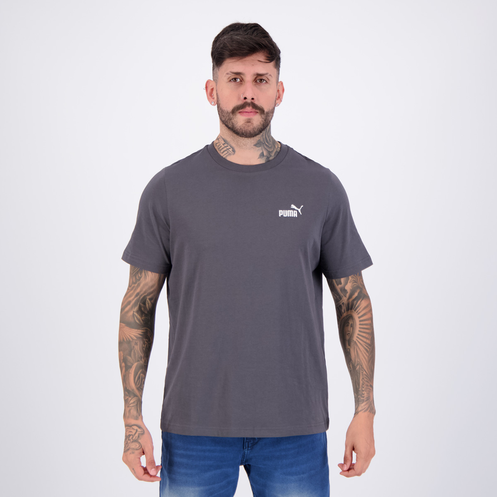 Camiseta Puma ESS No. 1 Cinza Camiseta Puma ESS No. 1 Cinza