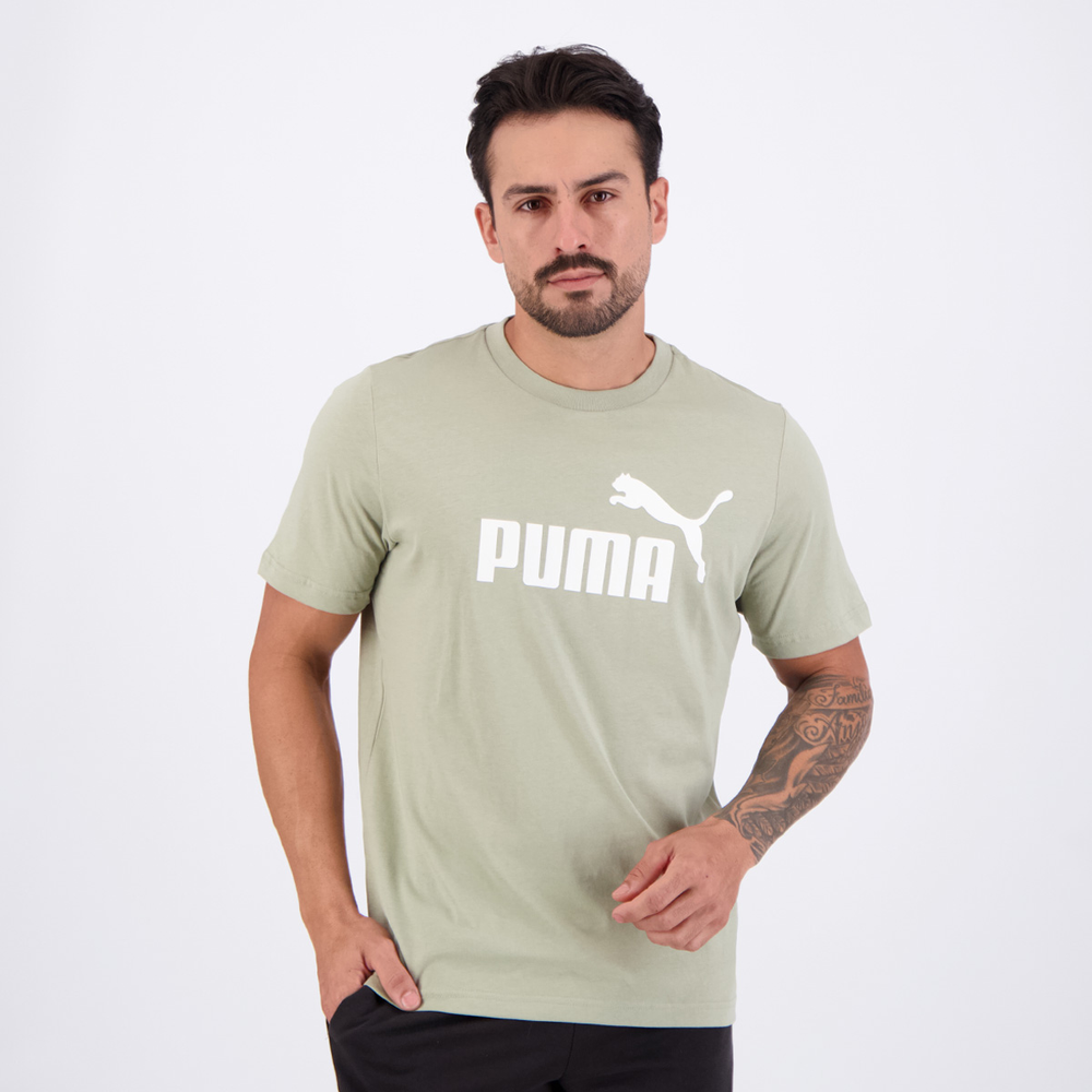 Camiseta Puma ESS No. 1 Logo Verde Musgo Camiseta Puma ESS No. 1 Logo Verde Musgo
