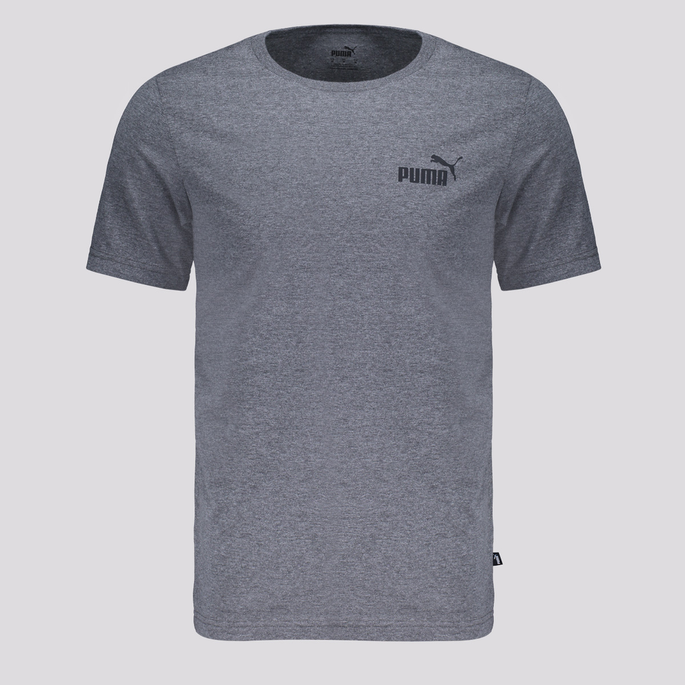 Camiseta Puma ESS Small Mini Logo Cinza Escuro Camiseta Puma ESS Small Mini Logo Cinza Escuro