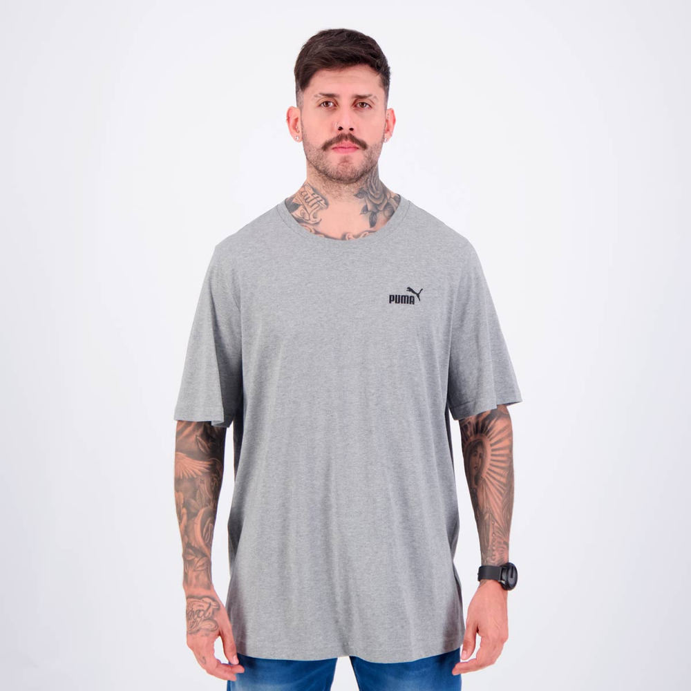 Camiseta Puma ESS Small No. 1 Cinza Camiseta Puma ESS Small No. 1 Cinza