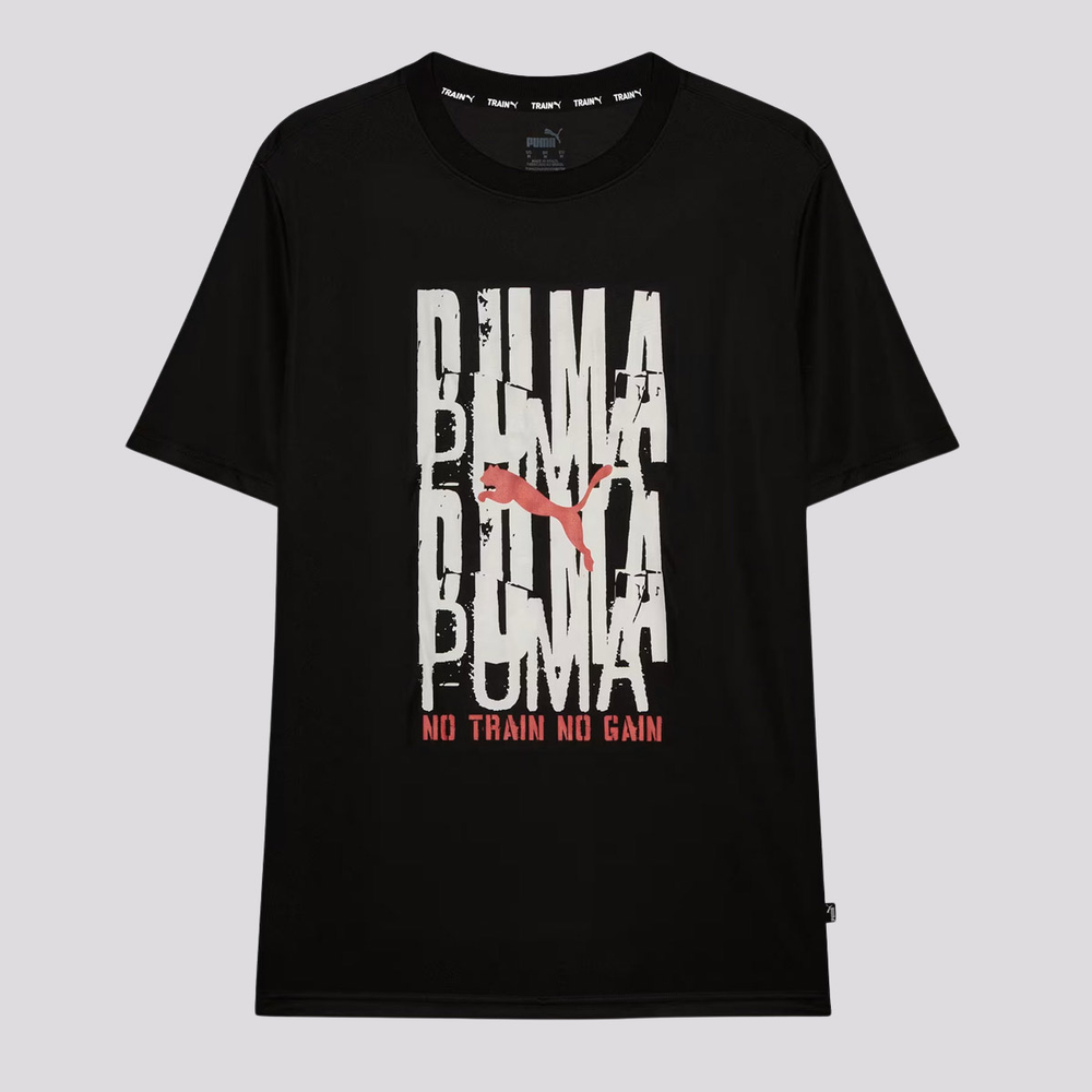 Camiseta Puma Graphics Emblem Preta Camiseta Puma Graphics Emblem Preta