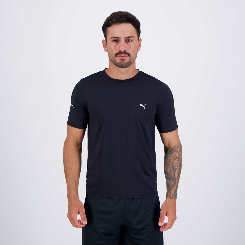 Camiseta Puma Manga Curta UV50+ Preta Camiseta Puma Manga Curta UV50+ Preta
