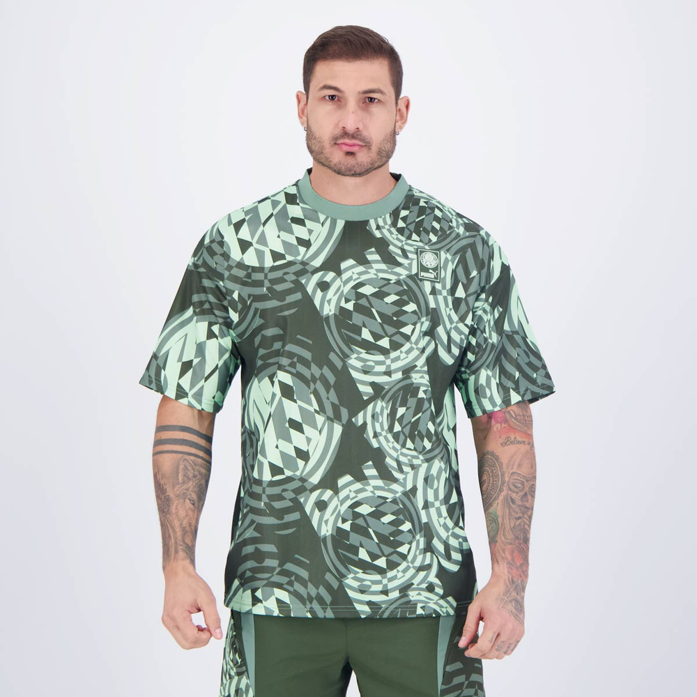 Camiseta Puma Palmeiras FTBL NRGY SS Verde Camiseta Puma Palmeiras FTBL NRGY SS Verde