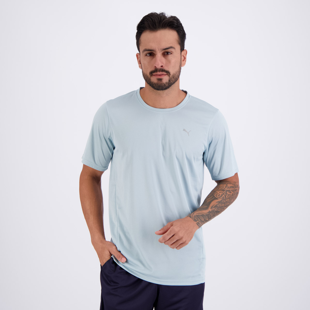 Camiseta Puma Performance SS Logo Azul Camiseta Puma Performance SS Logo Azul