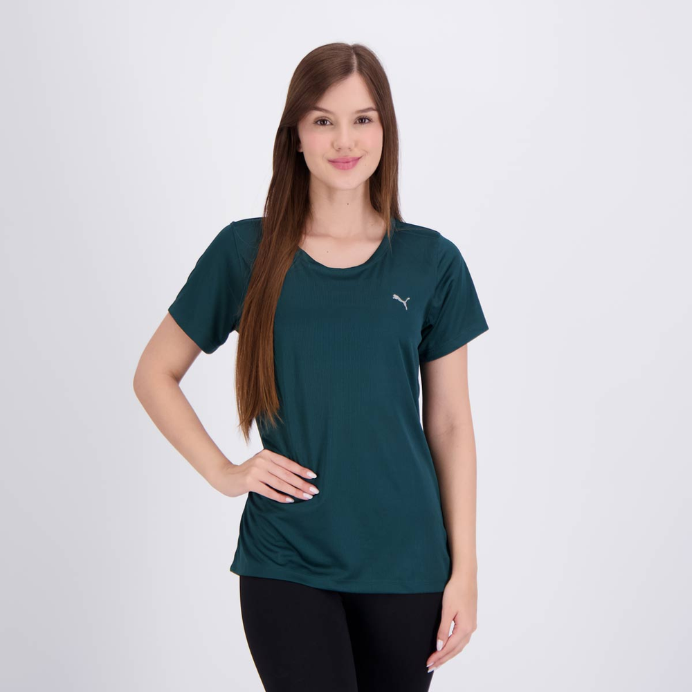 Camiseta Puma Performance W Feminina Verde Camiseta Puma Performance W Feminina Verde