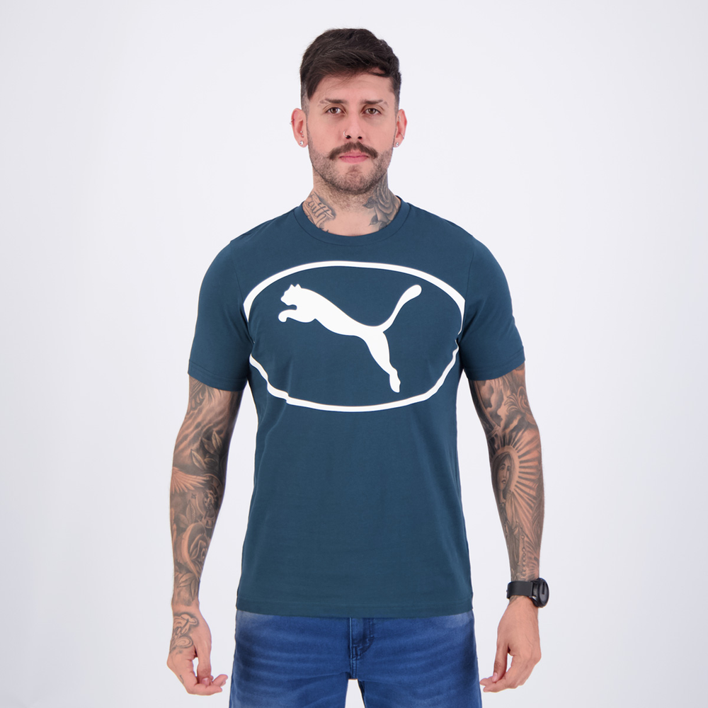 Camiseta Puma Sport Graphic Verde Camiseta Puma Sport Graphic Verde