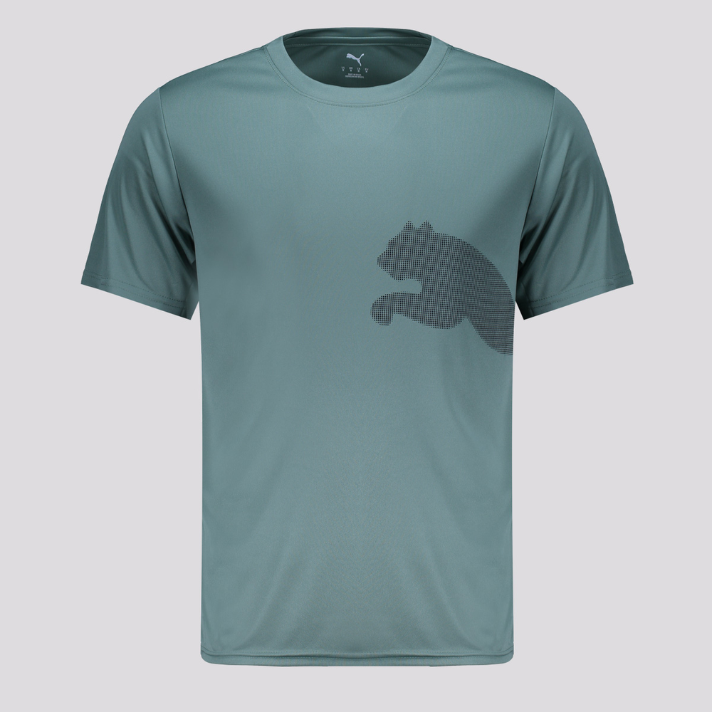 Camiseta Puma Tad Big Logo Verde Camiseta Puma Tad Big Logo Verde