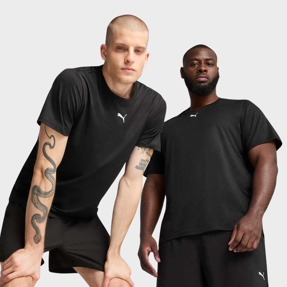 Camiseta Puma Tad Essentials Heather Preta Camiseta Puma Tad Essentials Heather Preta